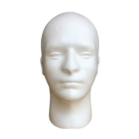 Huhudde Lightweight Foam Male Head Model Training Head for Fashionable Wig Styling