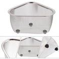 thumbnail image 3 of 2 cestas de almacenamiento de esquina para fregadero, forma triangular, cesta de drenaje para fregadero de cocina, 3 of 7
