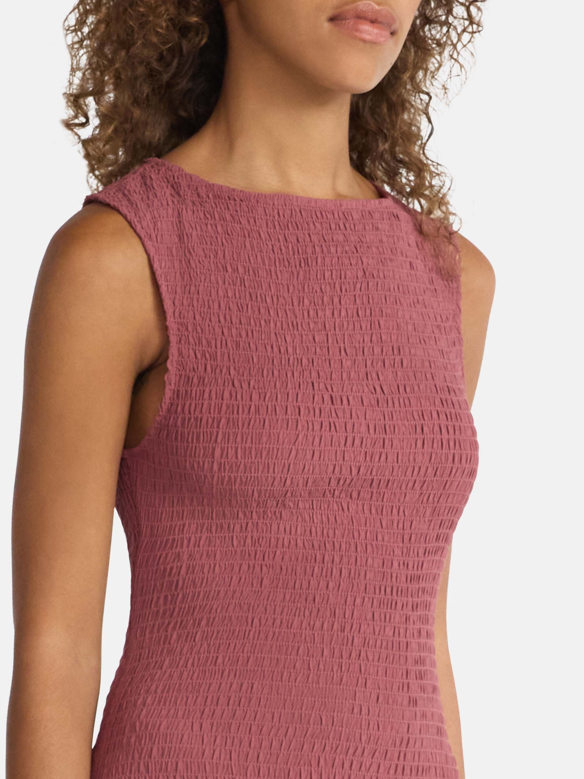 No Boundaries Sleeveless Smocked Mini Dress, Women's Sizes XXS-XXL