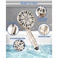 thumbnail image 4 of High Pressure Handheld Shower Head VMASSTONE 7-Spray Setting Showerhead Kit with 59" Stainless Steel Hose and Adjustable Mount for Showering Enjoyment Even at Low Water Flow (HM-002 Brushed Nickel), 4 of 7
