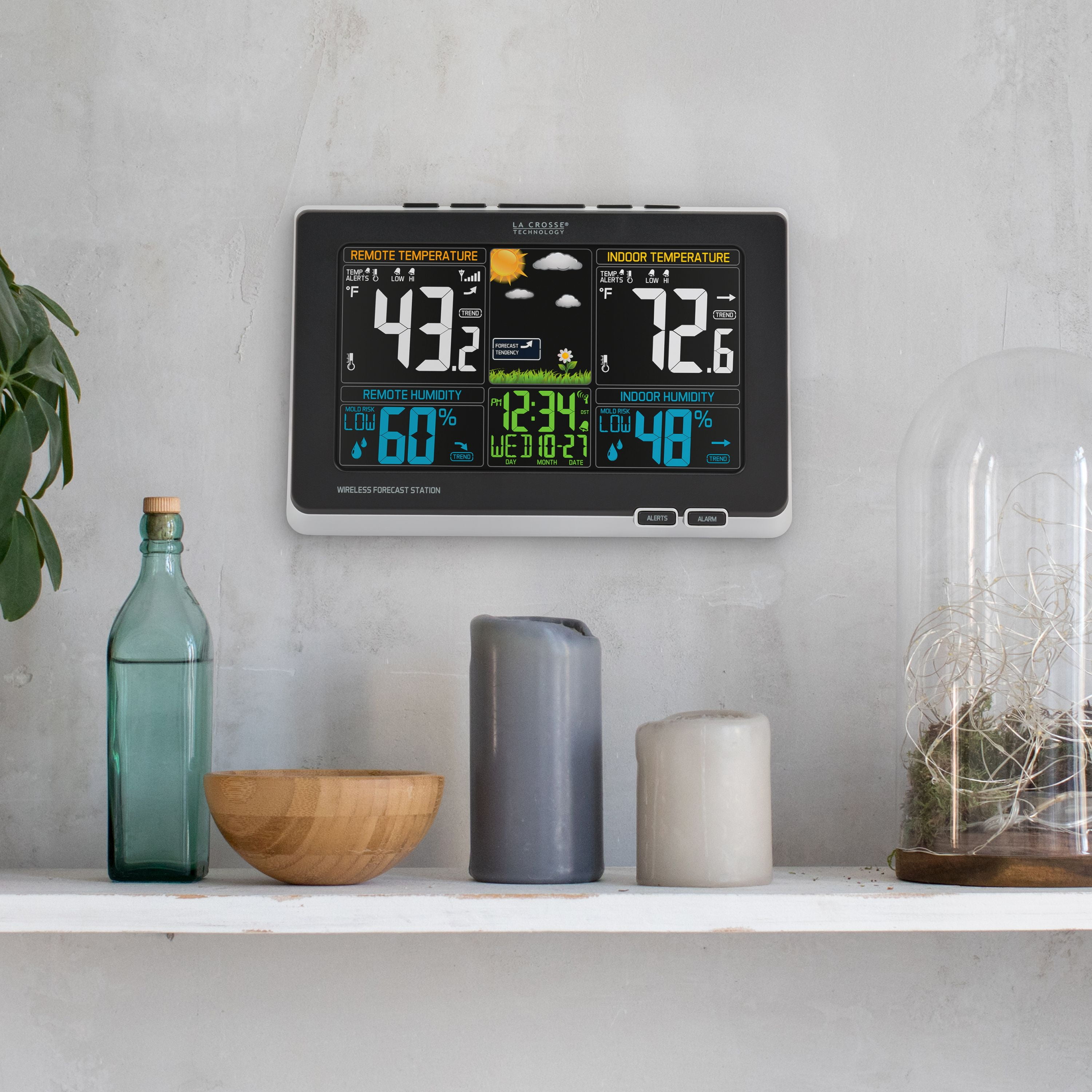 La Crosse Technology Wireless Color Weather Station with Mold Indicator, 1 Ea., 308-1414MB