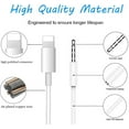 thumbnail image 4 of Car Aux Cable for iPhone 3.5mm Headphone Adapter Aux Cable Compatible with iPhone 8/8Plus/X/XR/XS Accessories Audio to Car/Home Stereo and Headphone Cable, Car Radio Support all iOS White 3ft/1m, 4 of 5