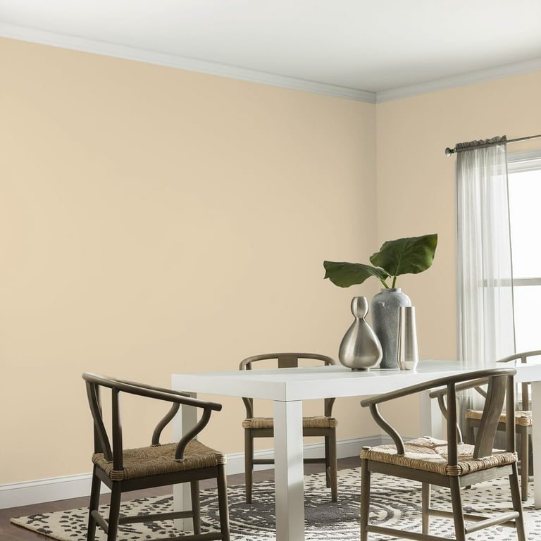 Glidden One Coat Interior Paint and Primer, Almond Cream / Beige, 1-Quart,  Eggshell 