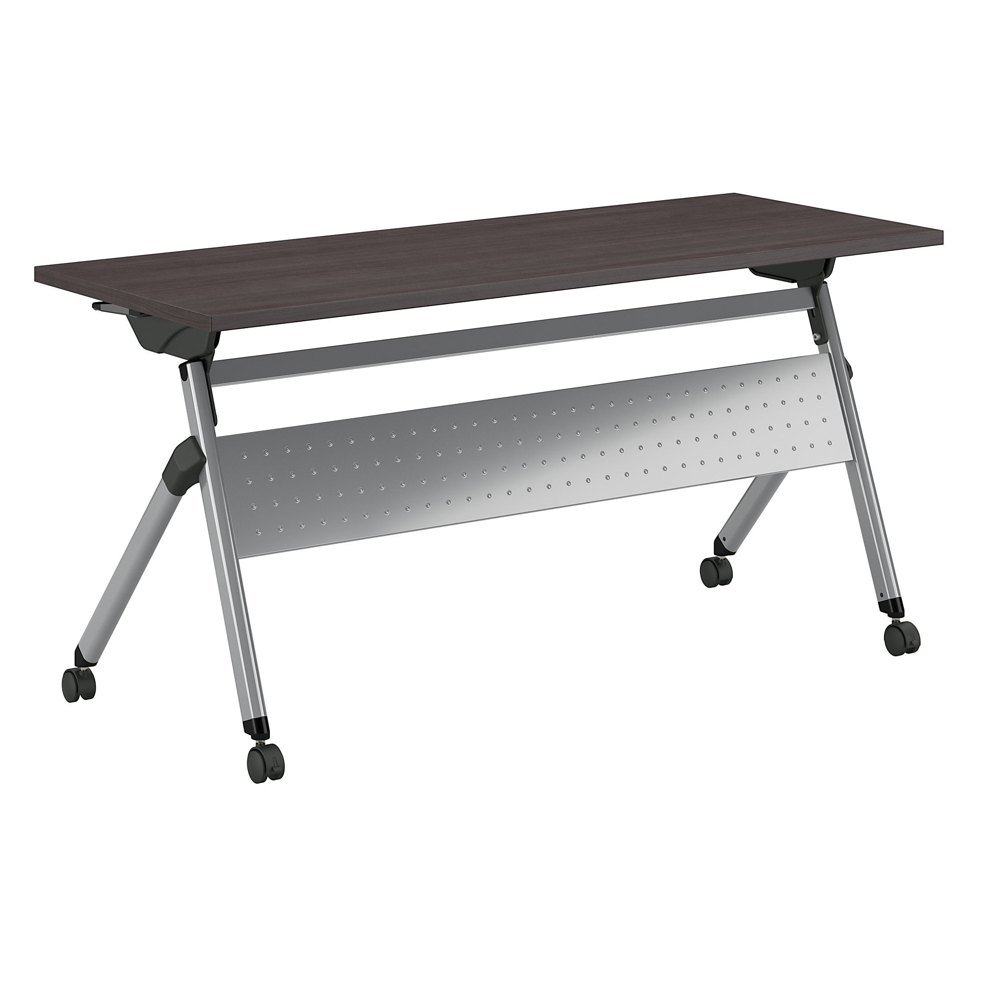 FTW160SGK Bush Business Furniture 60W x 24D Folding Training Table with WheelsStorm Gray/Cool