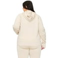 thumbnail image 3 of Women's UltraComfy Quarter-Zip Hoodie, Oatmeal, XL, 3 of 5