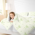 thumbnail image 6 of Erosebridal Green Bow Star Queen Comforter Set for Girls, Kawaii Bow-tie Bedding Comforter Set for Kids Teens, Reversible, 3-Piece, 6 of 6