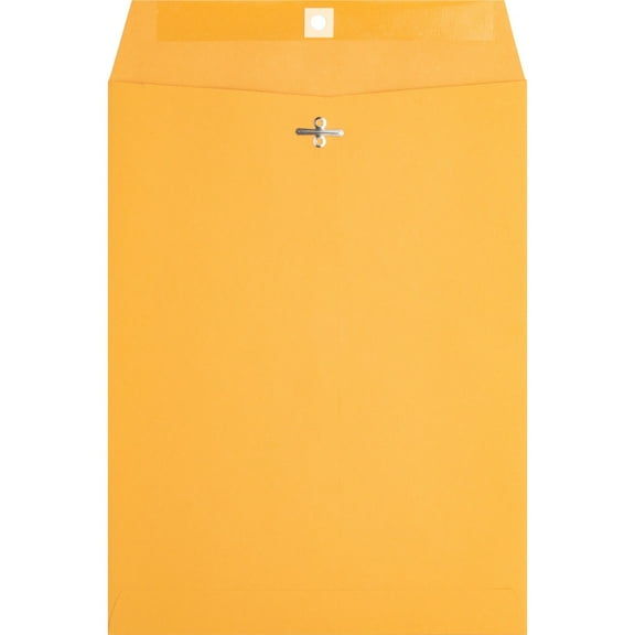 Business Source Clasp Envelopes 28 lb. 9"x12" 100/BX Brown Kraft 36663