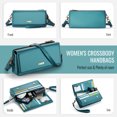 thumbnail image 5 of ShieldPlus RFID Crossbody Wallet Wristlet Purse with Phone Pocket for Women Men,Green, 5 of 9
