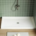 thumbnail image 1 of 60" x 32" Shower Base Center Drain – Lightweight ABS Shower Pan with Non-Slip Surface, Single Threshold Design for Easy Installation (White), 1 of 8