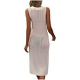 thumbnail image 6 of Gaecuw Swimsuit Cover up Dress for Women V Neck Sundresses Sleeveless Ankle Length Long Dresses Shift Vacation Dresses Casual Solid Cute Dresses Going Out Dresses Day Dresses Beach Dresses, 6 of 9