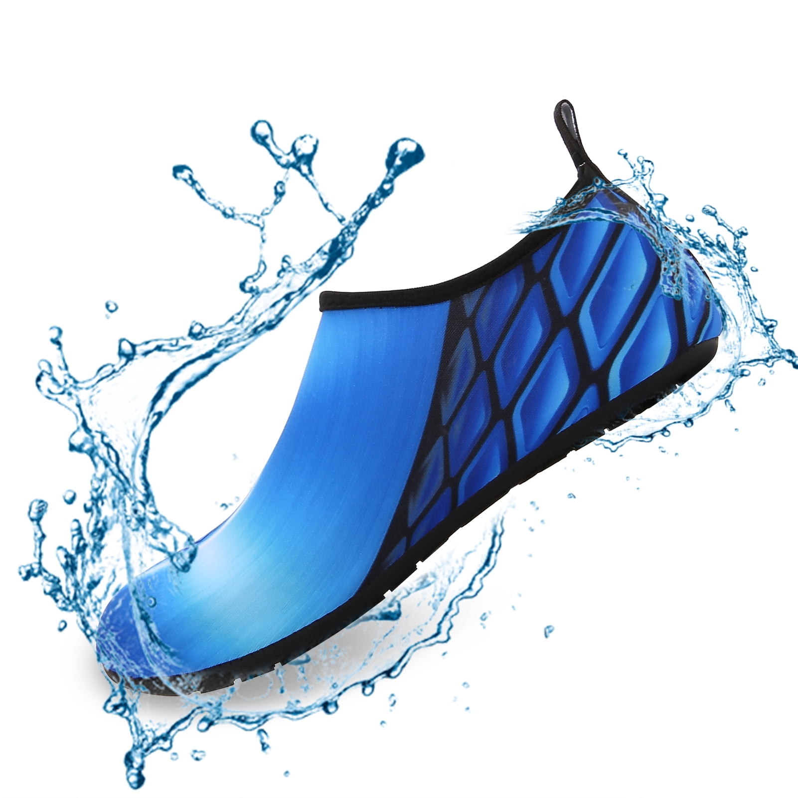 Men and Women a Slip On Barefoot Quick-Dry Beach Aqua Yoga Water Shoes (Tile/Blue, 13-14 Women/10.5-11 Men)