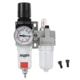 thumbnail image 2 of Air OilWater Separator DualUnit Aluminum Alloy Body Iron Cup Protective Cover Pressure Gauge, 2 of 7