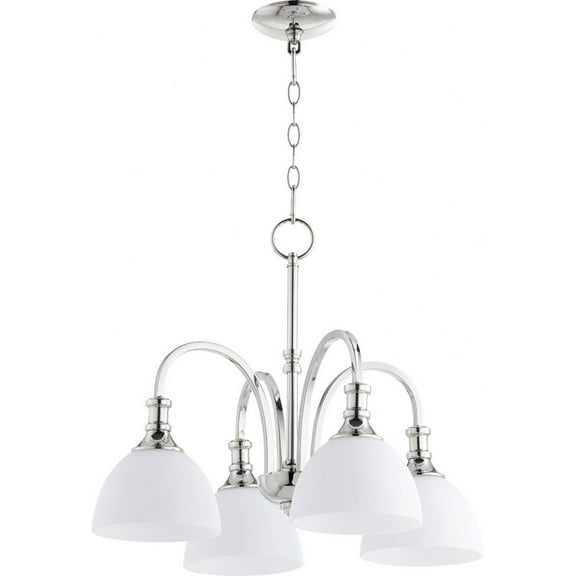 Quorum Lighting Richmond 4-Light Nook Pendant, Polished Nickel, 23W, 19H