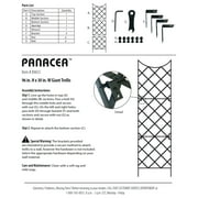 Panacea Giant Metal Trellis for Climbing Plants, Outdoor Garden Obelisk, Black, 108H