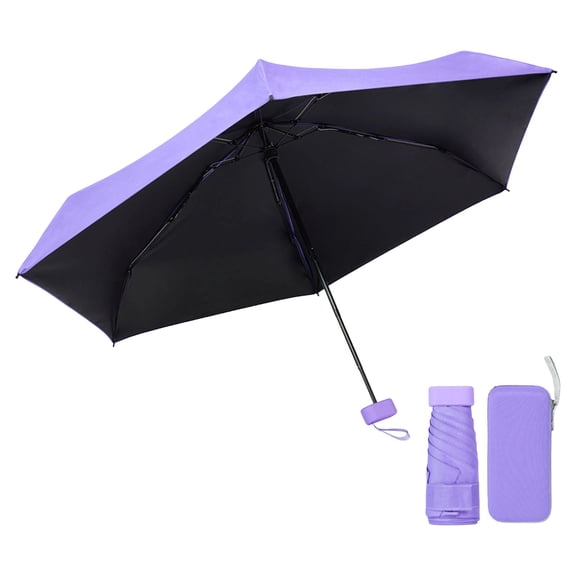 PEONAVET Compact Umbrella for Travel, Lightweight Foldable Umbrella for Sun Protection UPF 50 UV Rainproof Travel Umbrella for Women & Men(Purple)