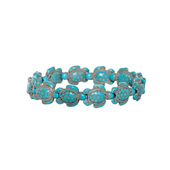 BlueRica Turquoise Sea Turtle Stretch Bracelet