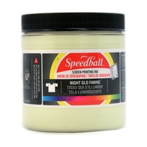 Speedball Night Glo Phosphorescent Screen Printing Ink, 8 oz., White