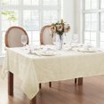 thumbnail image 5 of Caiden Elegance Damask Tablecloth - 60" x 144" - Gold - Elrene Home Fashions, 5 of 5