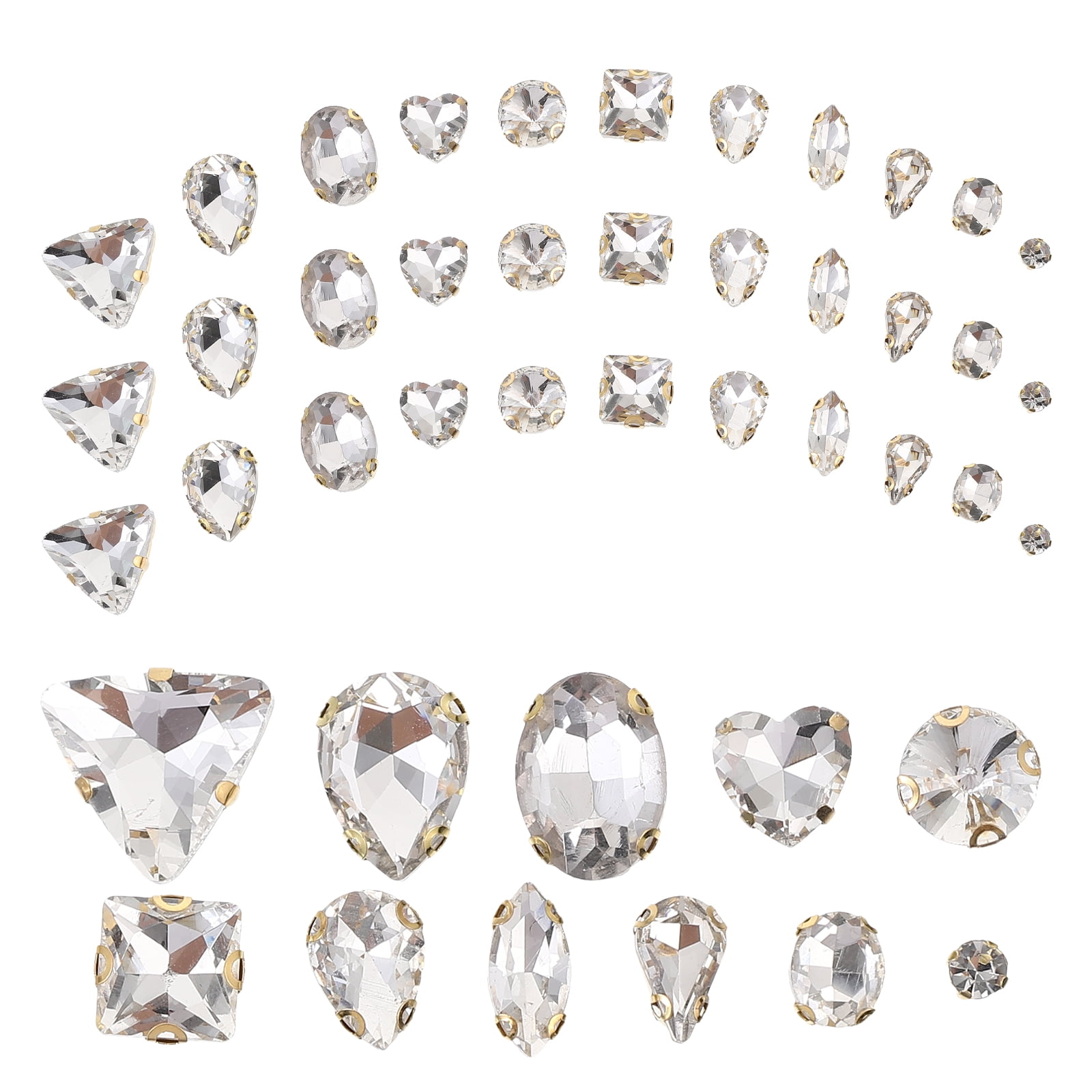CraftbuddyUS 30pcs 25mm Clear Flat Back Bubble Heart Rhinestone Gems - For Crafts, Scrapbooking & Decor