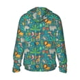 thumbnail image 3 of Sigee Jungle Animals Print UPF50+ Men's Sun Protection Hoodie Shirt SPF UV Shirt Long Sleeve Fishing Outdoor Lightweight, S-3XL, 3 of 9