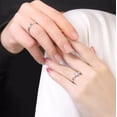 thumbnail image 4 of 2pzs Anillo De Promesa Parejas 925 Plata Original Modelo Plateado, 4 of 4