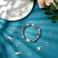 thumbnail image 5 of 10Pcs Fold Over Jewelry Clasp 925 Sterling Silver Plated Necklace Extension Clasps Brass Bracelet Extenders Small Fastener Extension Clasps for DIY Craft Jewelry Making, 5 of 8