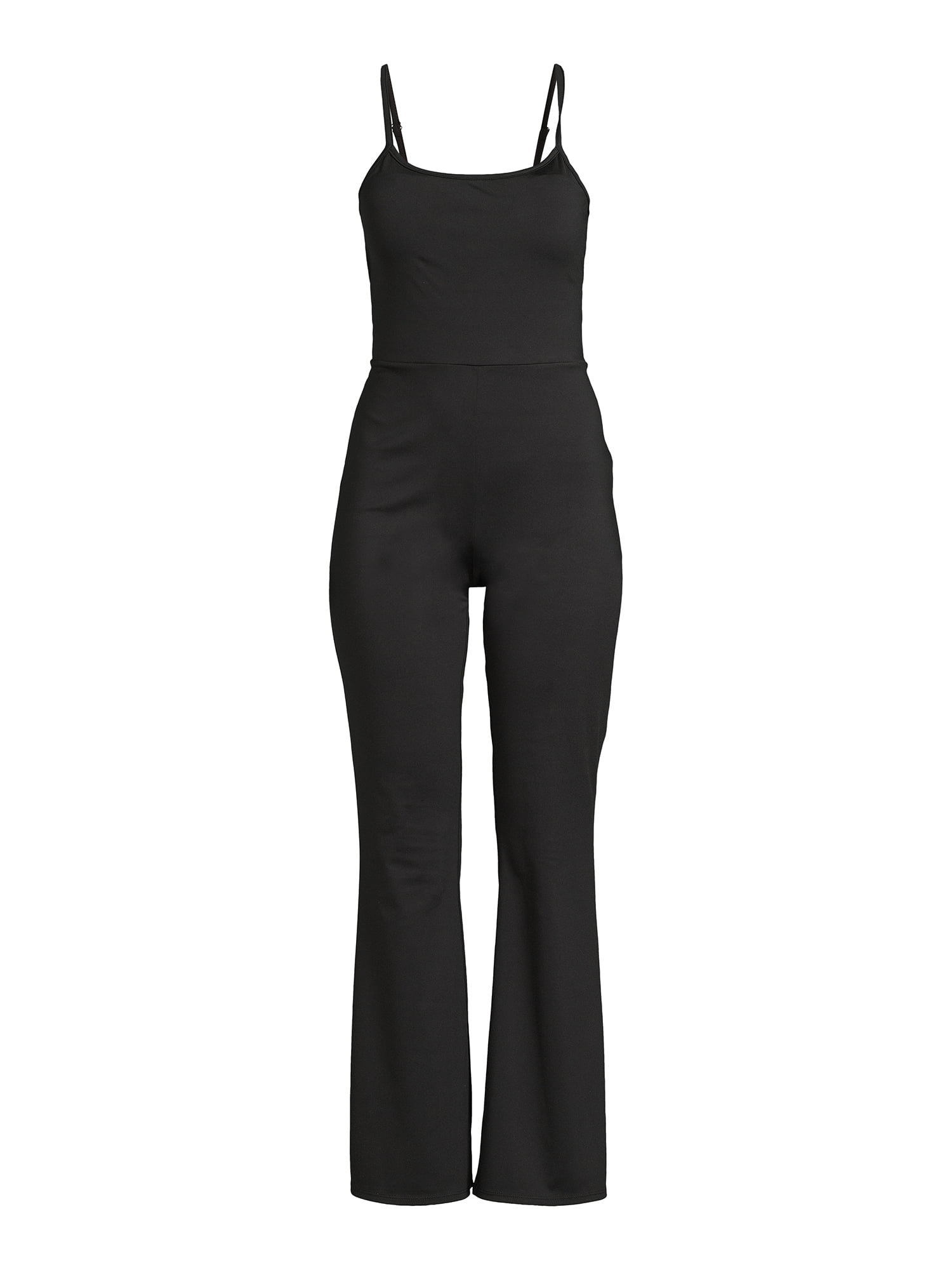 No Boundaries Juniors Flare Unitard, Padded, Adjustable Scoop Neck Flare leg (Female XS-XXXL)