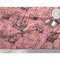 thumbnail image 3 of Soimoi Crepe Silk Fabric Waves & Ship Ocean Printed Fabric 1 Yard 42 Inch Wide, 3 of 3
