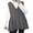 Grey, variant on DuoJiaJ Womens Oversized Sweater Vest, Crew Neck Cable Knit with Pockets Black L