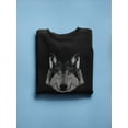 thumbnail image 3 of Wolf Face Portrait Sweatshirt Men -SPIdeals Designs, Male x-Large, 3 of 4