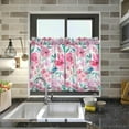 thumbnail image 7 of Floral Kitchen Curtains 2 Panels UV Protected Tier Curtains, Half Window Curtains Kitchen Tiers for Guest Room Bathroom Sink Laundry Room Basement,24 x 27 Inch, 7 of 7
