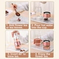 thumbnail image 4 of Tryteavas Glass Infuser, 3-in-1 Double Wall Tea Tumbler with Strainer, Your Portable Brewing Companion, for Blooming & Loose Leaf Tea, 4 of 7