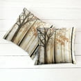 thumbnail image 6 of Ambesonne Autumn Throw Pillow Cover 2 Pack, Tree in Abstract Woods, 16", Orange Brown, 6 of 7