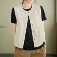 thumbnail image 1 of LOVZFMLL Cardigan for Women's Solid Color Sleeveless Round Neck Cardigan Blouse, 1 of 9