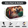 thumbnail image 5 of Kdxio Colorful Leaf Chihuahua for Double Compartment Pen Case Oxford Organizer with Zipper Pockets for Students Artists, 5 of 7