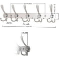 thumbnail image 5 of Dseap Coat Rack Wall Mounted-5 Tri Hooks,Stainless Steel Heavy Duty Metal Coat Hook Rail for Hats Clothing Entryway,Chrome, 5 of 7