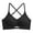 Black, variant on Women Solid Comfort Sexy Big U Shape Bra Backless Traceless Bra