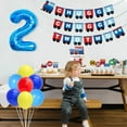thumbnail image 2 of Chugga Chugga Two Two Party Decorations for 2 Years Old Boys, Railroad Train Crossing Theme Birthday Party Supplies - Chugga Chugga Two Two Banner, Cake Topper, Train Foil Balloons, 2 of 7