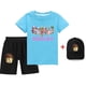 thumbnail image 2 of Conjunto de tres piezas de juego Roblox, periféricos, trajes casuales bidimensionales, camisetas y pantalones cortos para niños y niñas + sombreros, 2 of 4