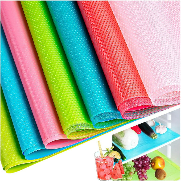 Shelf Liner for Refrigerator - Washable Fridge Liners Roll, Non-Adhesive  EVA Refrigerator Pads, Durable Kitchens Liners for Cabinets, Shelving,  Drawers (Clear Mats)