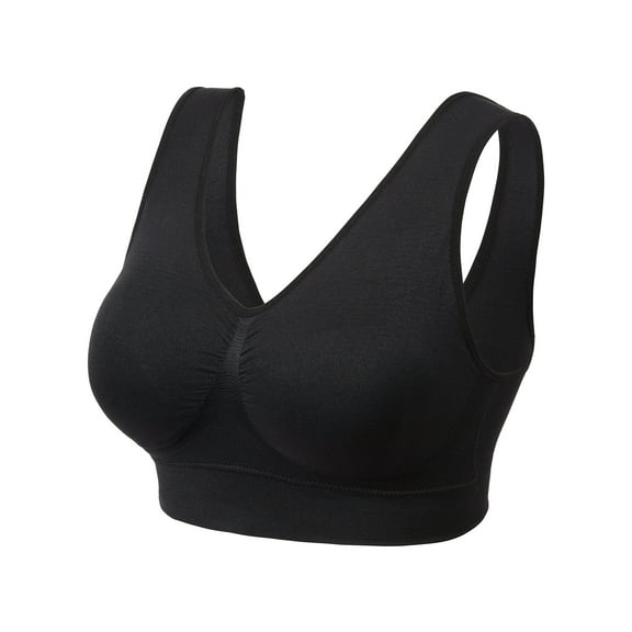 Sports Bras for Women, Seamless High Impact Sport Bra for Yoga Gym Workout Fitness, Black, 3XL