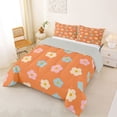 thumbnail image 2 of Homewish Watercolor Floral Queen Comforter Set,Orange Flowers Comforter Sets Queen,Light Gray Reversible,3-Piece,1 Comforter and 2 Pillowcases, 2 of 7