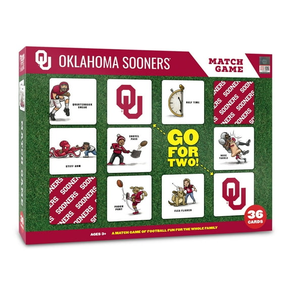 Oklahoma Sooners Licensed Memory Match Game