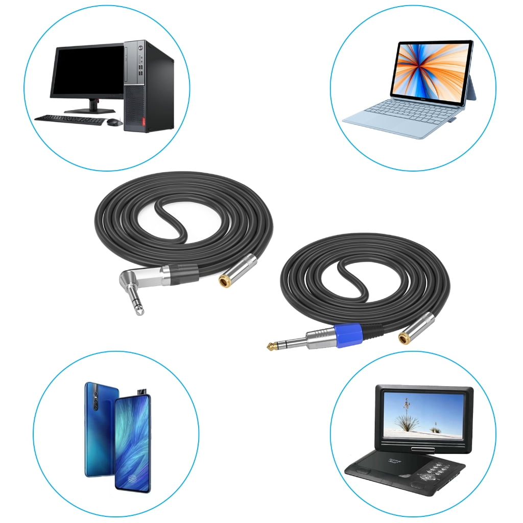 Bottone 3.5mm to 1/4 Headphone Adapter Cable 3.5mm 1/8inch Female TRS to 6.35mm 1/4inch Male TRS Stereo Cable for Guitar