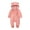 Pink, variant on Toddler Kid Jumpsuit Pants Clothes Newborn Baby Boys Winter Fleece Jumpsuit Hooded Romper Zipper Coat Outwear Summer Jumpsuit For Girls Boys