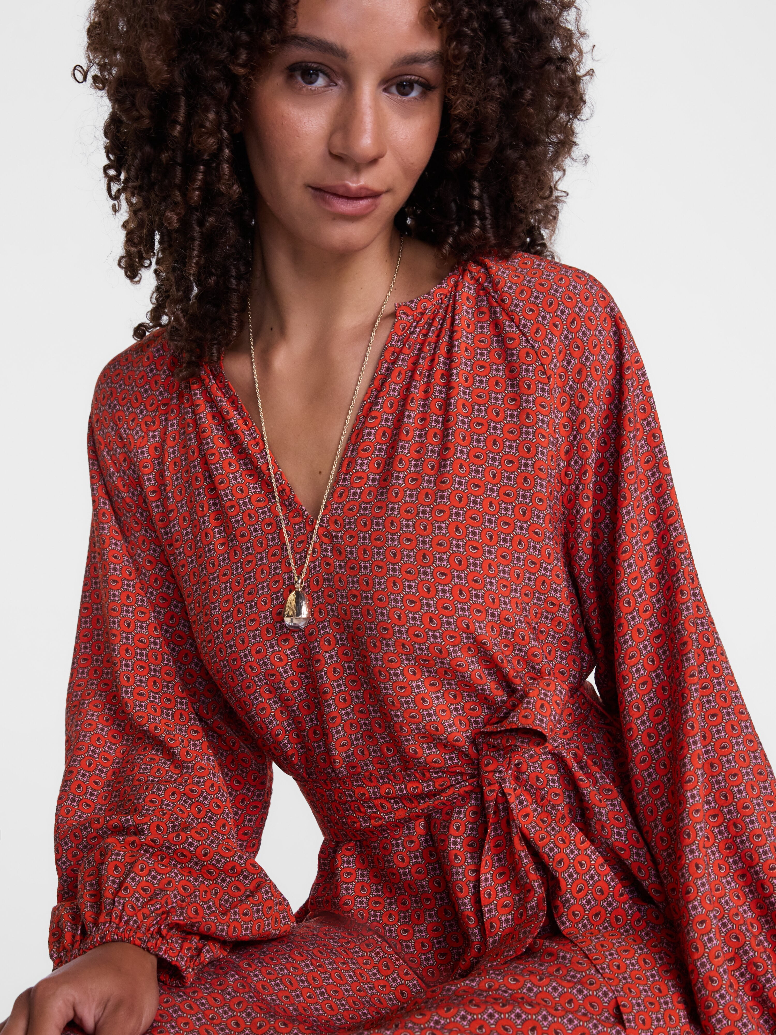 Scenario Women's and Women's Plus Mini Dress with Long Balloon Sleeves, Sizes XS-4X