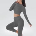 thumbnail image 4 of Two Piece Workout Sets For Women Tank Top Matching High Waist Booty Lifting Shorts Gym Yoga Active Wear Outfits Gym Yoga Active Wear Outfits Sports Bra Gym Clothes Sets (M,Grey), 4 of 6
