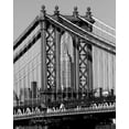 thumbnail image 2 of Pica, Jeff 12x14 Black Ornate Wood Framed with Double Matting Museum Art Print Titled - Bridges of NYC I, 2 of 4
