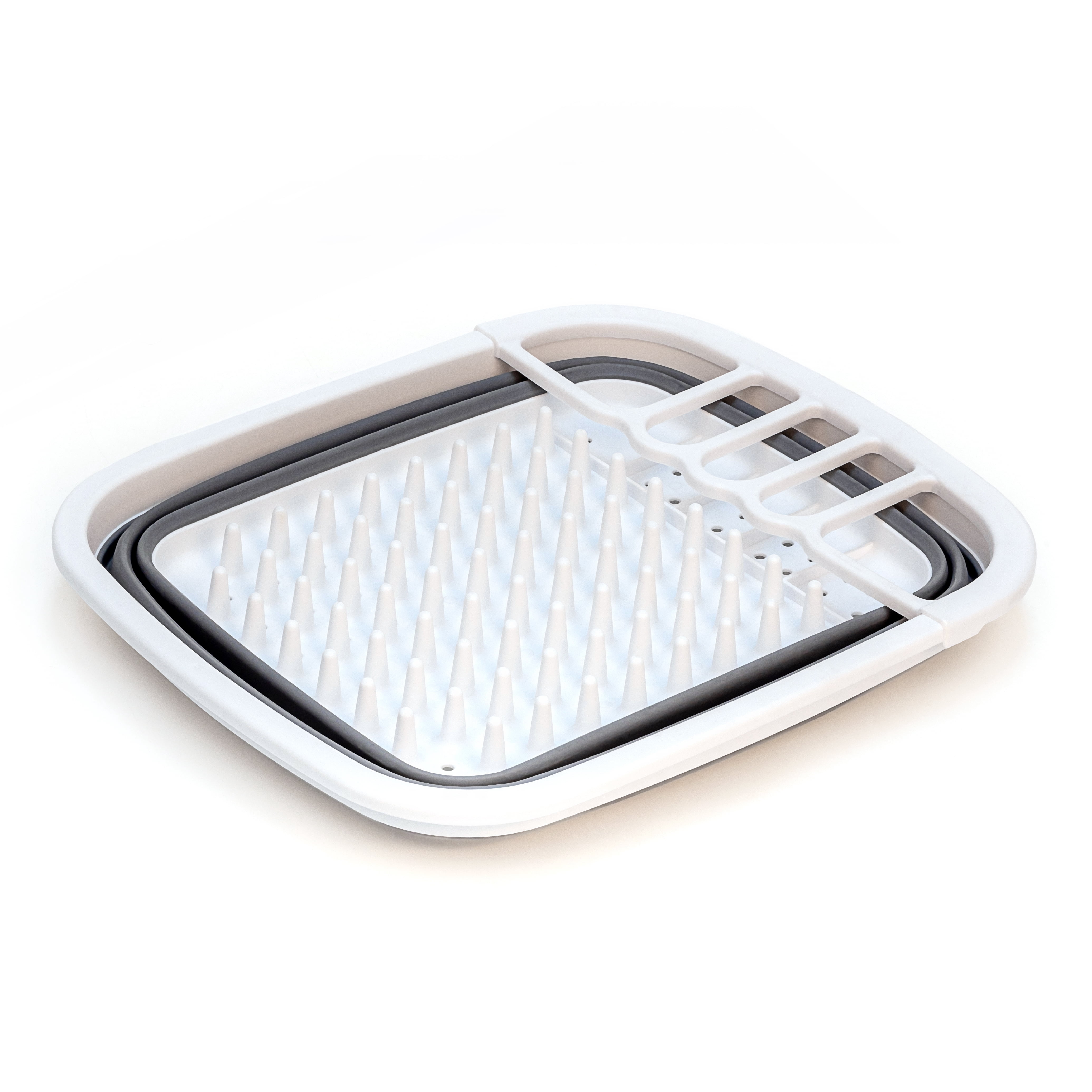 SAMMART 8L (2.11Gallons) Collapsible Dish Drainer - Foldable Drying Rack - Portable Dinnerware Organizer - Space Saving Kitchen Utensil Storage Tray