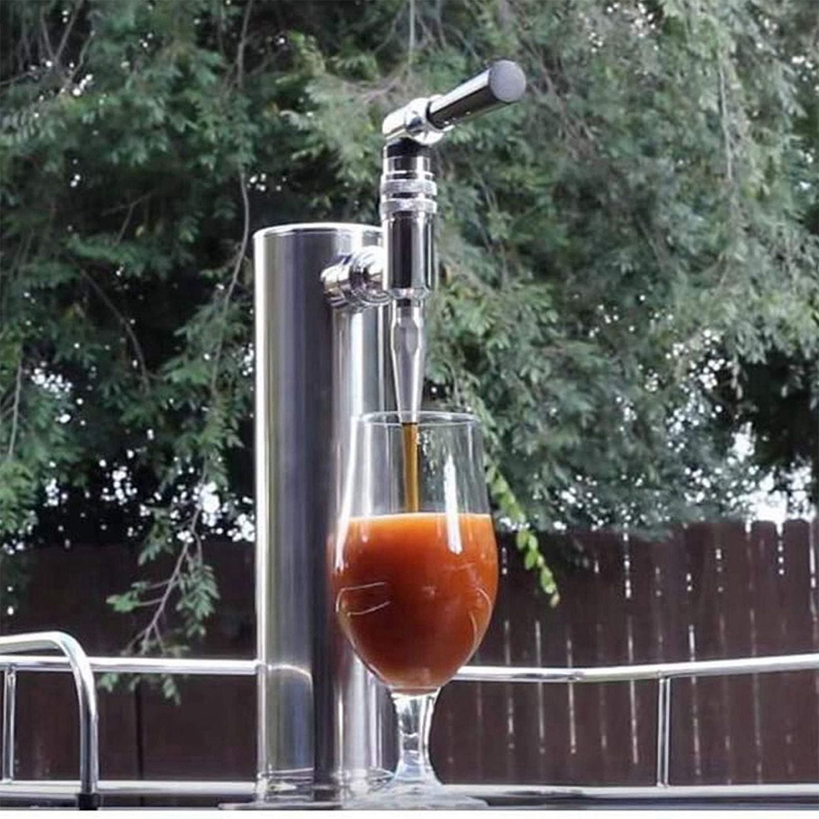 2X Stout Beer Coffee Faucet Stainless Steel Nitrogen Keg Draft Faucet, Homebrew Cold Brew Kegerator Beer Tower Tap